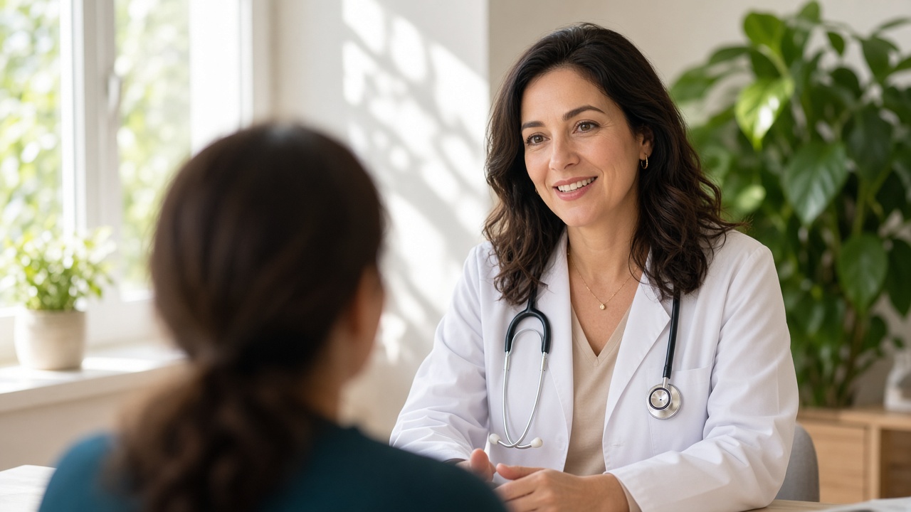 A doctor listening carefully during a consultation
