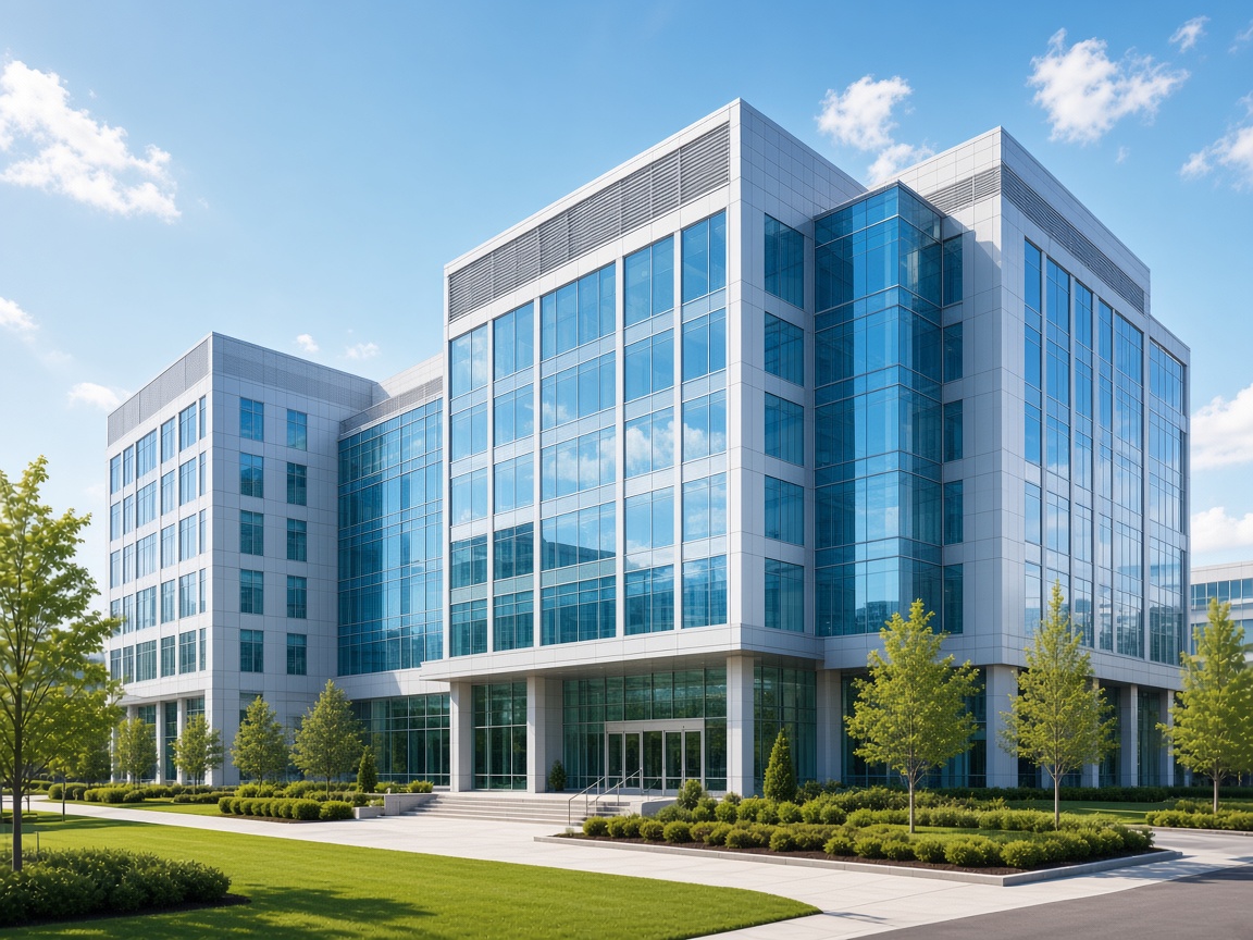 A modern healthcare building with a glass facade